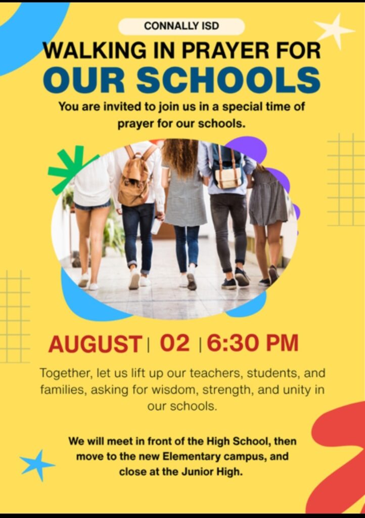 Connally ISD Prayer Walk